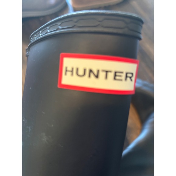 Hunter Original Tall Rain Boots Womens 7 Black Matte Waterproof WFT1000RMA - Picture 4 of 6
